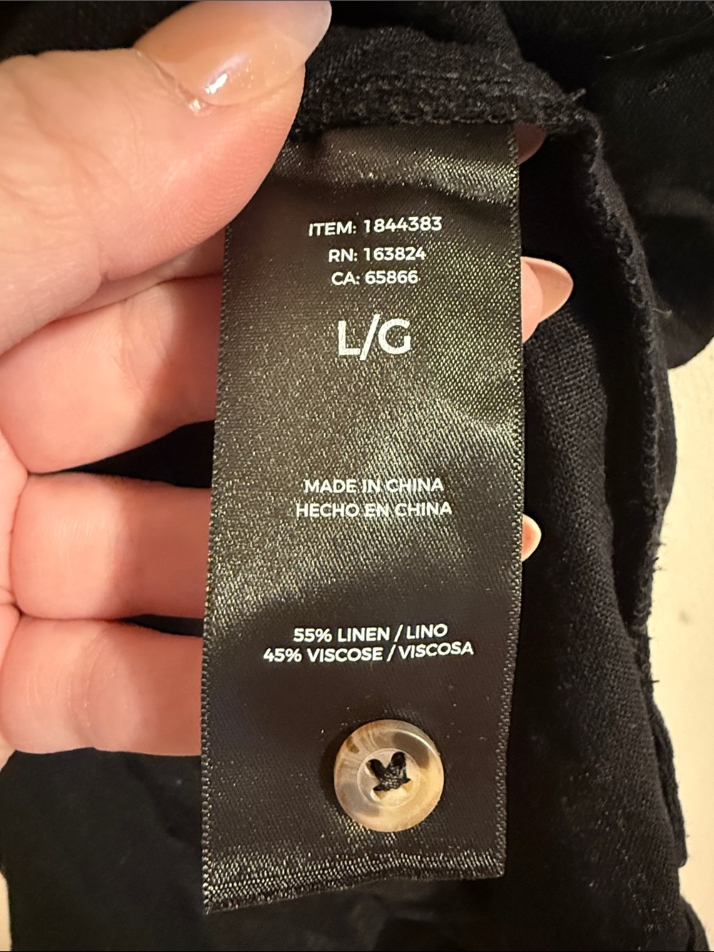 Well Worn Black Linen Button Down Dress - Picture 3 of 4